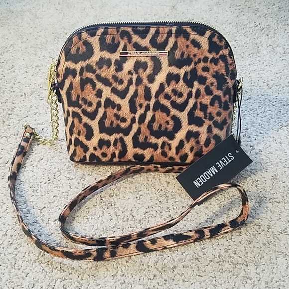 steve madden leopard purse